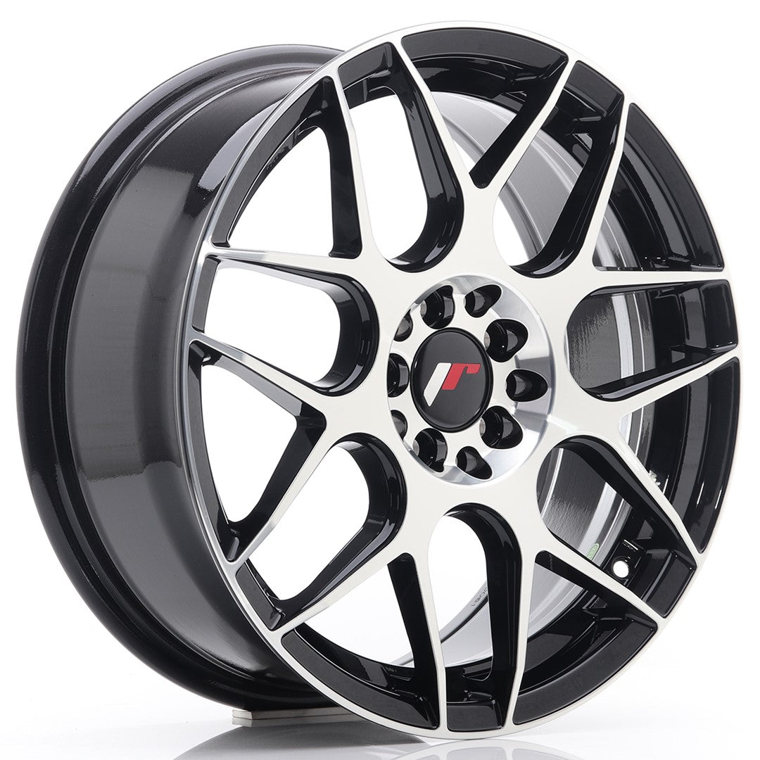 JR Wheels JR18 17x7 ET40 5x100/114 Gloss Black Machined CB: 73,1