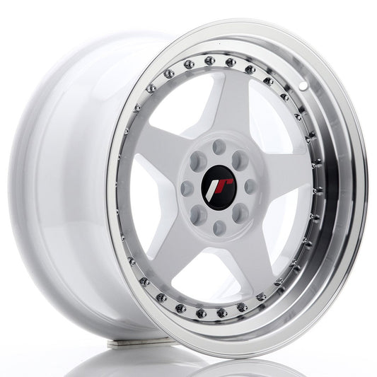 JR Wheels JR6 16x8 ET25 4x100/108 White w/Machined Lip CB: 67,1