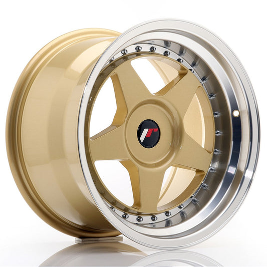 JR Wheels JR6 17x10 ET20 BLANK Gold w/Machined Lip CB: 74,1