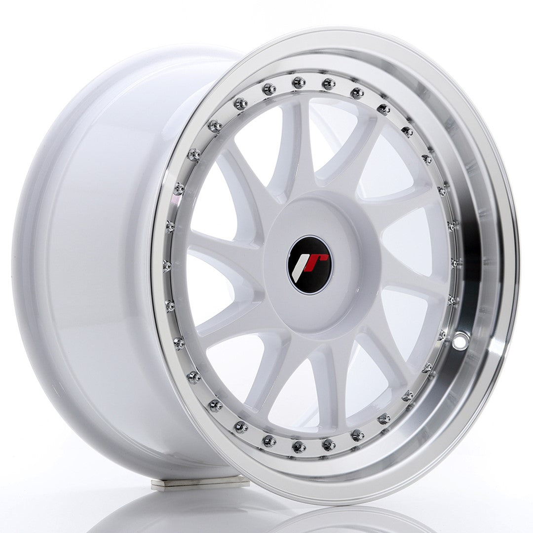 JR Wheels JR26 17x9 ET20-35 BLANK White w/Machined Lip CB: 74,1