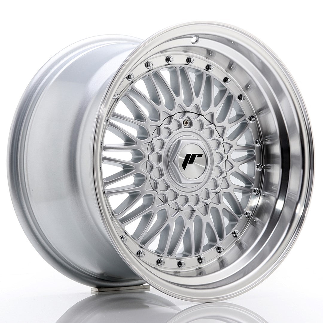 JR Wheels JR9 17x10 ET20 5x112/120 Silver w/Machined Lip+Silver Rivets CB: 74,1