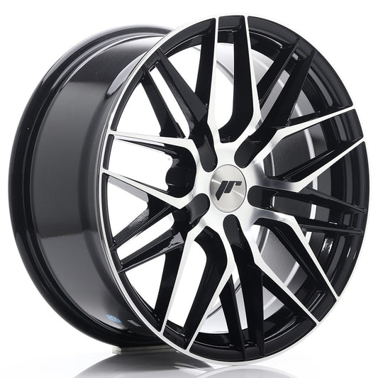 JR Wheels JR28 18x8,5 ET20-40 5H BLANK Gloss Black Machined Face CB: 74,1