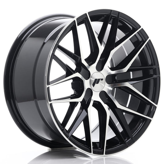 JR Wheels JR28 18x9,5 ET20-40 5H BLANK Gloss Black Machined Face CB: 74,1