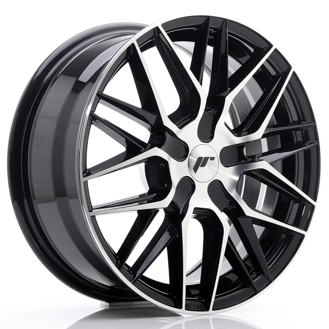 JR Wheels JR28 17x8 ET25-40 BLANK Gloss Black Machined Face CB: 74,1