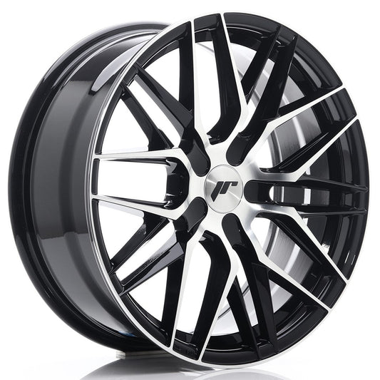 JR Wheels JR28 18x7,5 ET20-40 BLANK Gloss Black Machined Face CB: 74,1