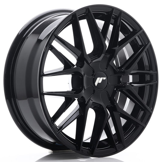 JR Wheels JR28 17x7 ET20-45 BLANK Glossy Black CB: 74,1