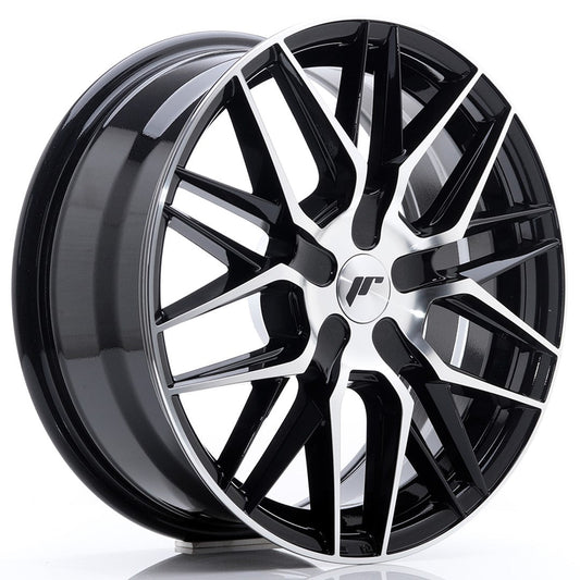 JR Wheels JR28 17x7 ET20-45 BLANK Gloss Black Machined Face CB: 74,1