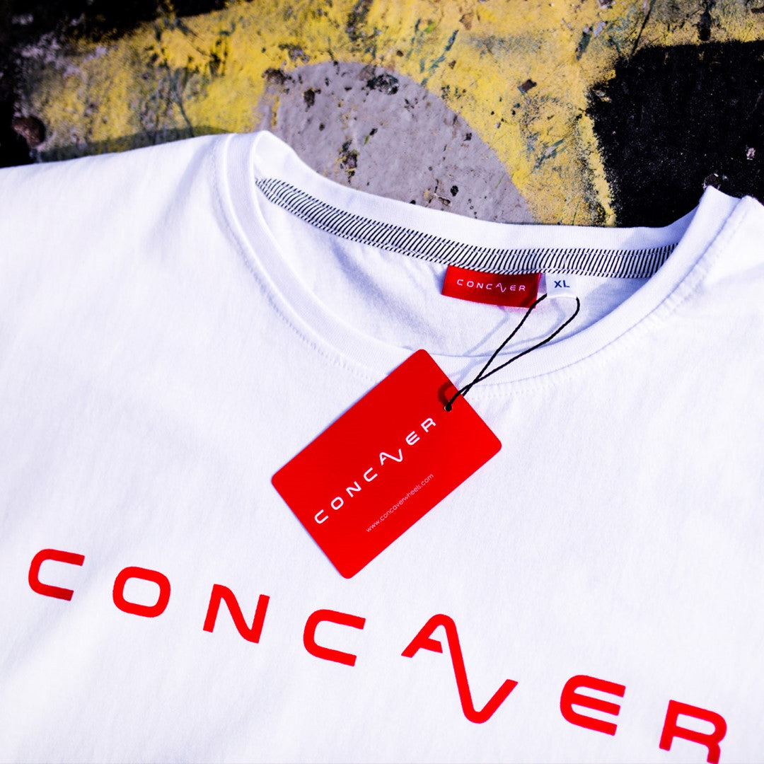 Concaver Men's T-Shirt Logo White Size XXL