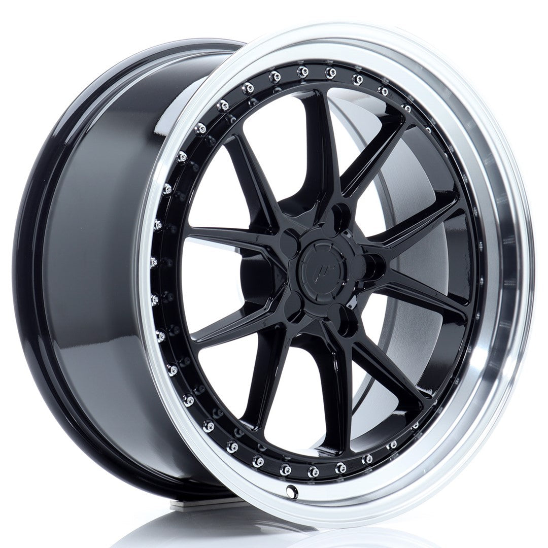 JR Wheels JR39 19x8,5 ET15-35 5H BLANK Glossy Black w/Machined Lip CB: 72,6