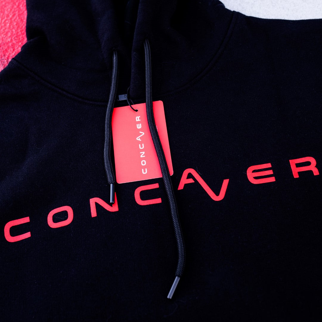 Concaver Unisex Hoodie Logo Black Size S