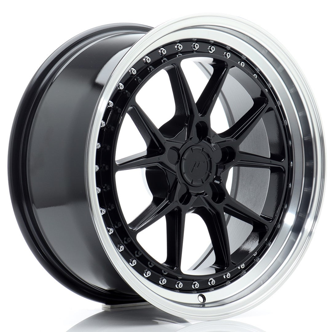 JR Wheels JR39 18x8,5 ET15-35 5H BLANK Glossy Black w/Machined Lip CB: 72,6