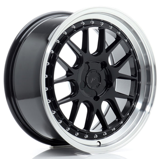 JR Wheels JR40 18x8,5 ET15-35 5H BLANK Glossy Black w/Machined Lip CB: 72,6