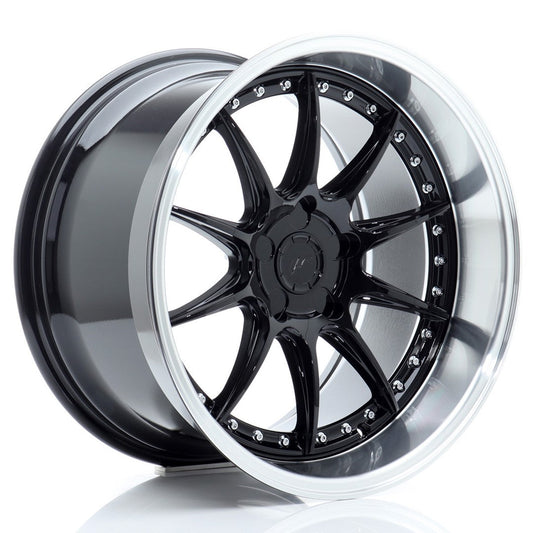 JR Wheels JR41 18x10,5 ET15-25 5H BLANK Glossy Black w/Machined Lip CB: 72,6