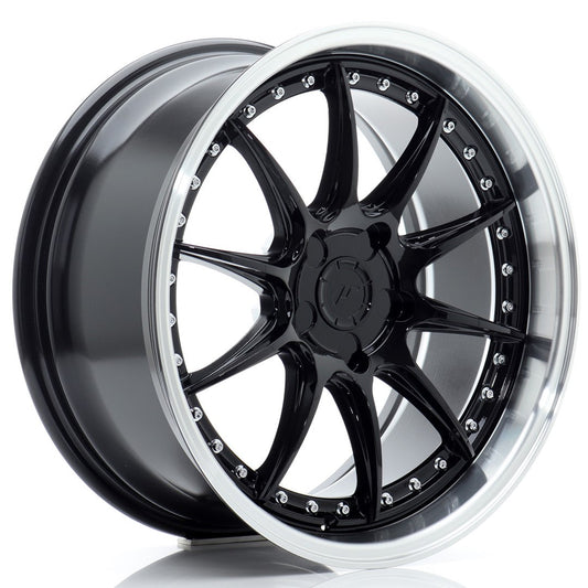 JR Wheels JR41 18x8,5 ET15-35 5H BLANK Glossy Black w/Machined Lip CB: 72,6