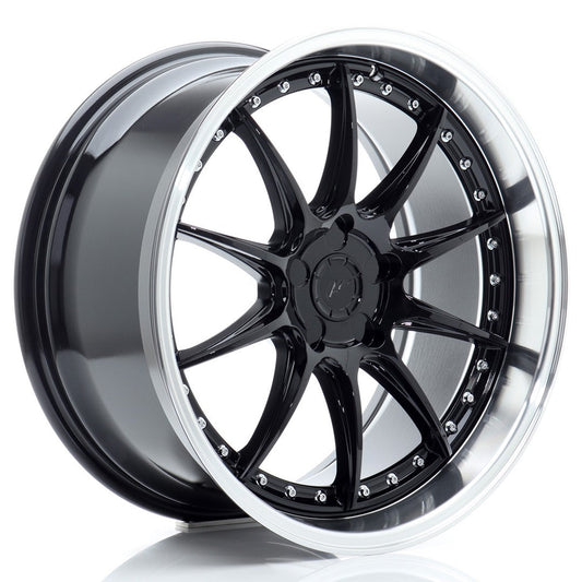 JR Wheels JR41 19x9,5 ET12-22 5H BLANK Glossy Black w/Machined Lip CB: 72,6