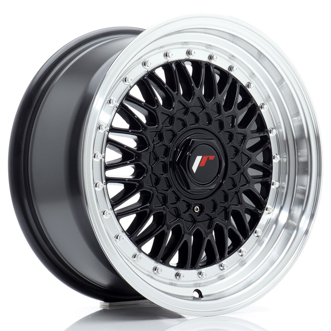 JR Wheels JR9 16x7,5 ET25 4x100/108 Gloss Black w/Machined Lip CB: 74,1