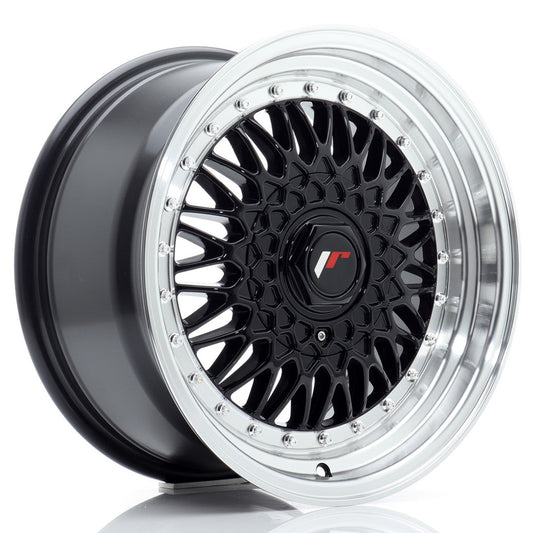 JR Wheels JR9 16x8 ET25 BLANK Gloss Black w/Machined Lip CB: 67,1