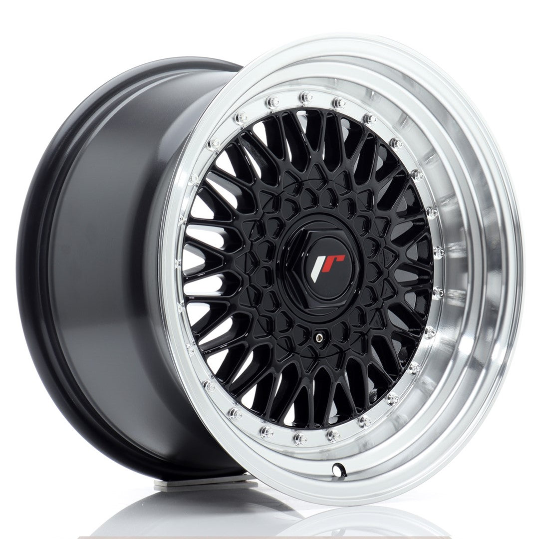 JR Wheels JR9 16x9 ET20 BLANK Gloss Black w/Machined Lip CB: 74,1