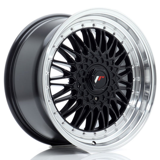 JR Wheels JR9 18x9 ET20-40 BLANK Gloss Black w/Machined Lip CB: 74,1