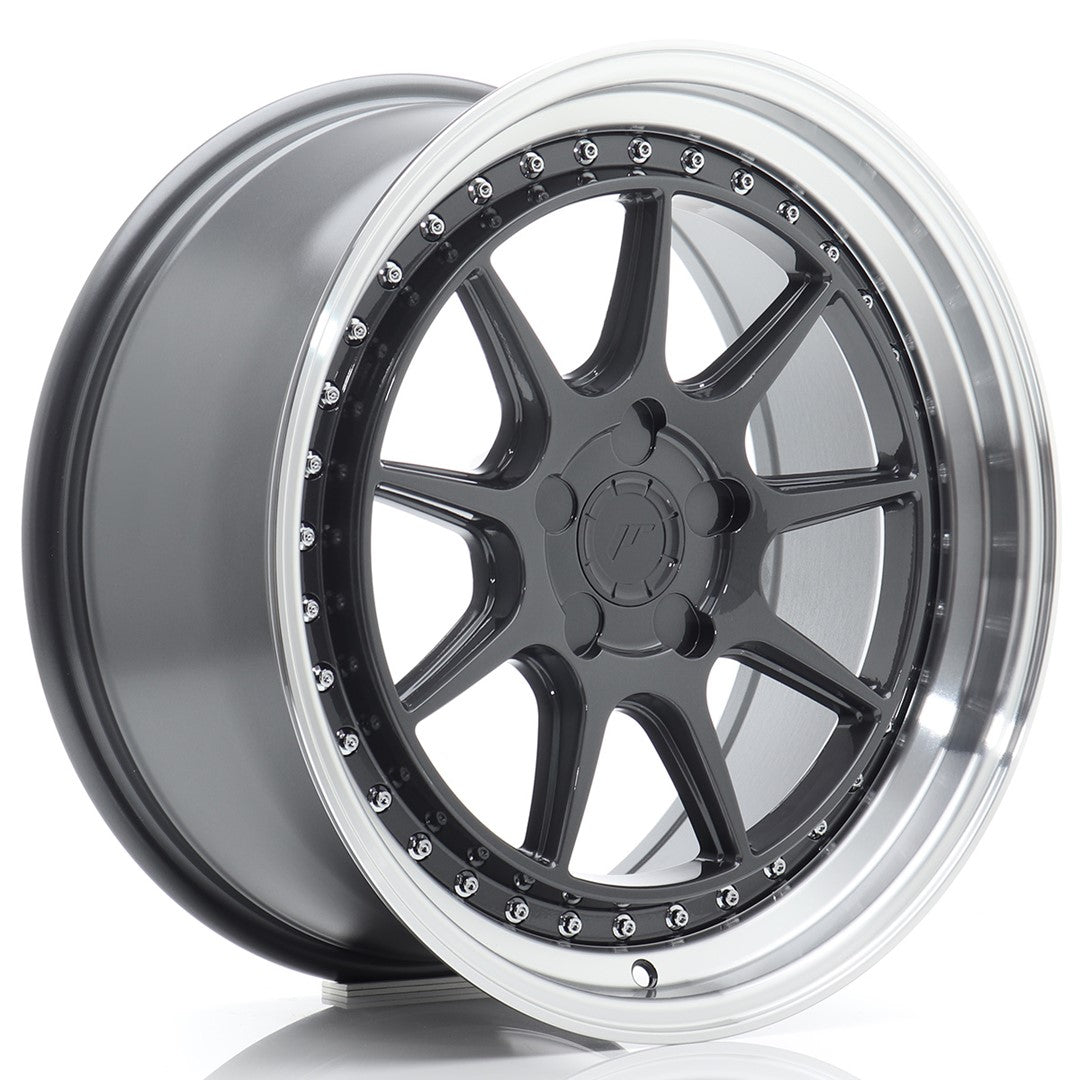 JR Wheels JR47 18x8,5 ET15-35 5H BLANK Hyper Gray w/Machined Lip CB: 72,6