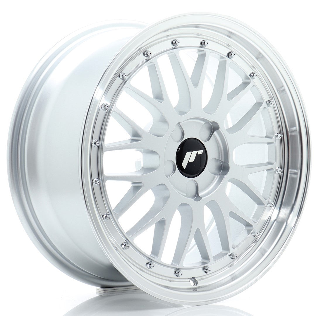 JR Wheels JR23 18x8 ET20-42 5H BLANK Hyper Silver w/Machined Lip CB: 72,6