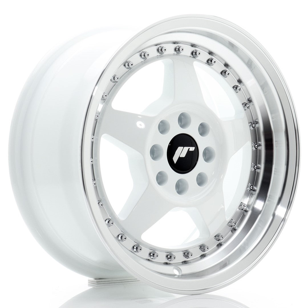 JR Wheels JR6 15x7 ET25 4x100/108 White w/Machined Lip CB: 67,1