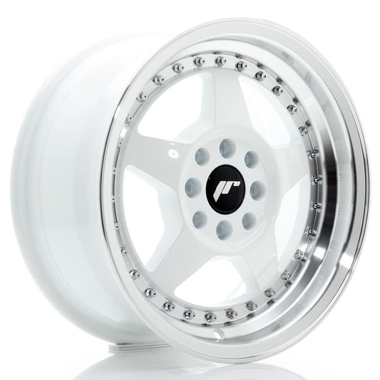 JR Wheels JR6 15x7 ET25 4x100/108 White w/Machined Lip CB: 67,1