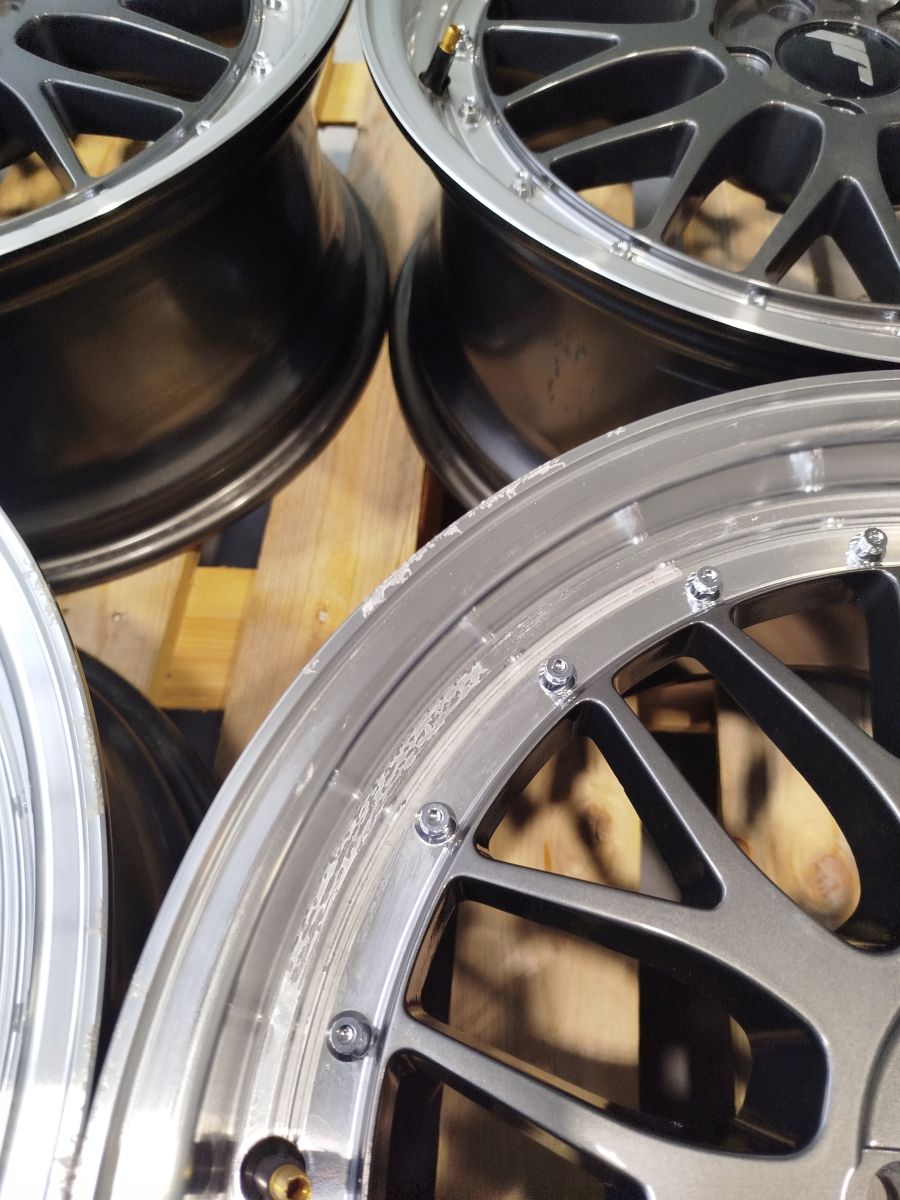Set of JR23 18x8 ET40 5x100 Hyper Gray w/Machined Lip