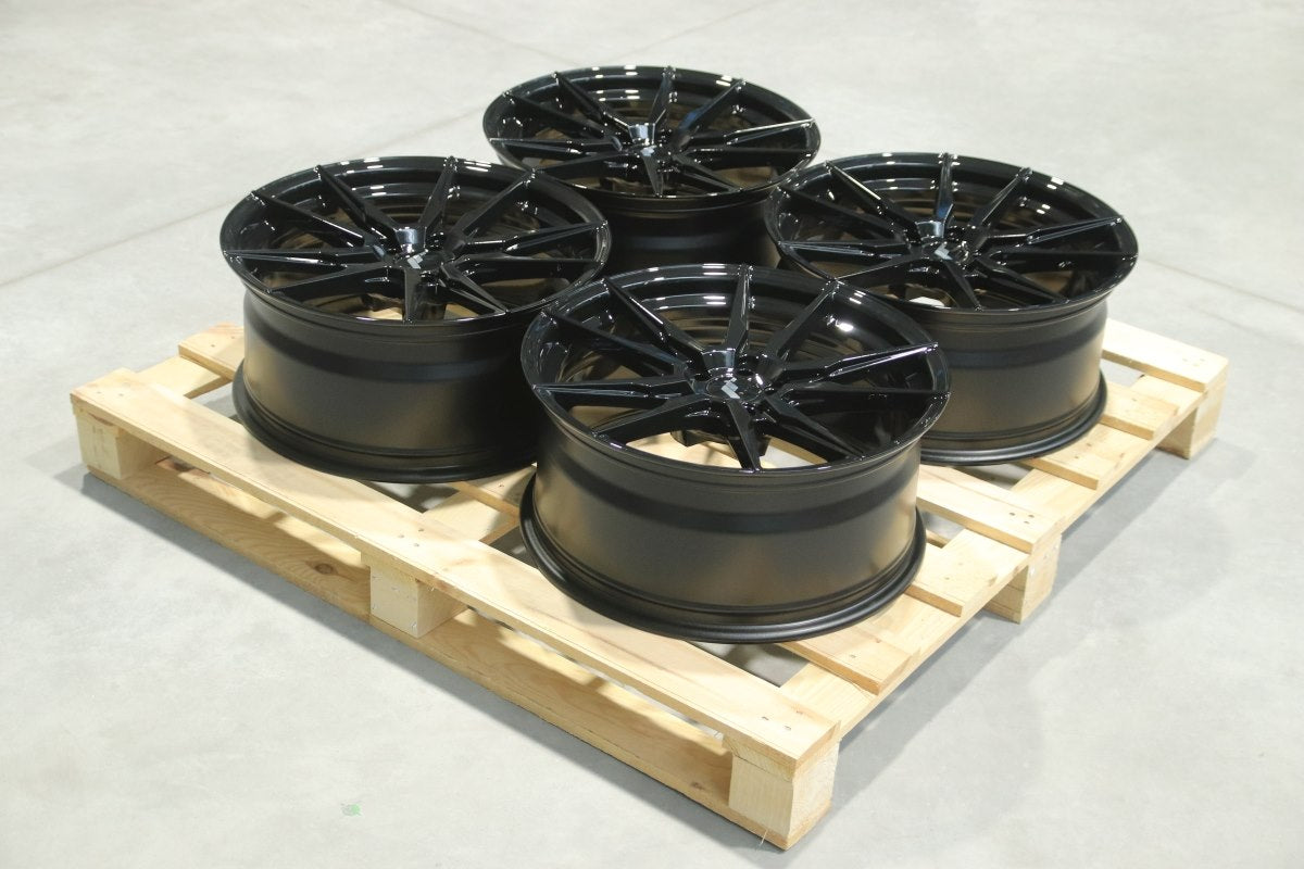 Set of JR21 19x8,5 ET25 5x100 Gloss Black