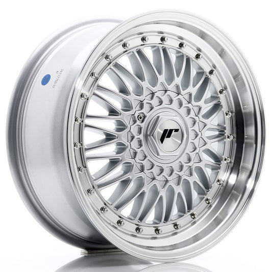 JR Wheels JR9 17x7,5 ET20 4x100/108 Silver w/ Machined Lip+Silver Rivets