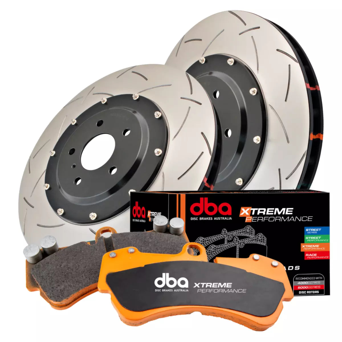DBA5654BLKS-10-1678XP Brake Kit - 5000 T3 Slotted & Xtreme Performance Brake Pads (2x DBA5654BLKS-10 + DB1678XP)