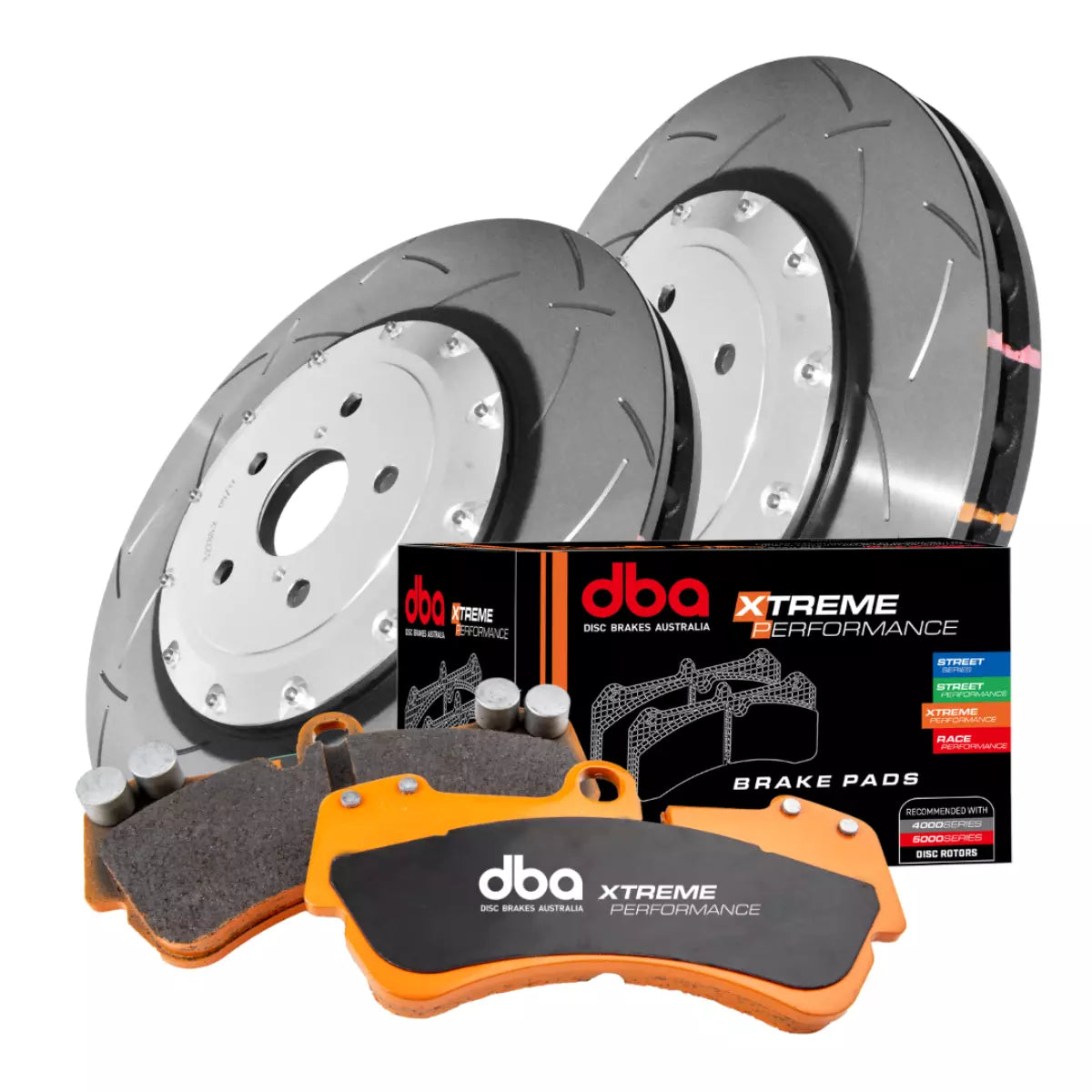 DBA52834SLVS-15110XP Brake Kit - 5000 Series T3 Slotted & Xtreme Performance Brake Pads (2x DBA52834SLVS + DB15110XP)