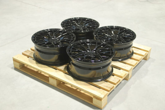 Set of JR48 18x8 ET32 5x108 Gloss Black