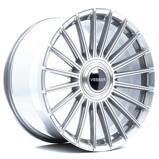 Vesser VSR5 21x9,5 ET0-35 BLANK Silver Machined Face