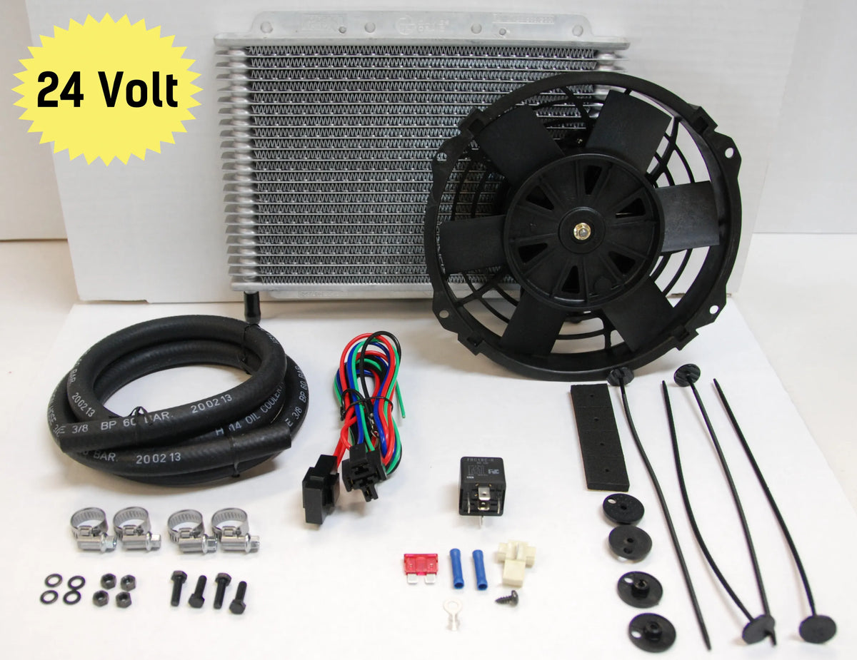 DC699 - Trans Cooler Kit 23 Plate & 8" Fan Combo 24V