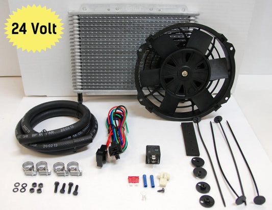DC699 - Trans Cooler Kit 23 Plate & 8" Fan Combo 24V