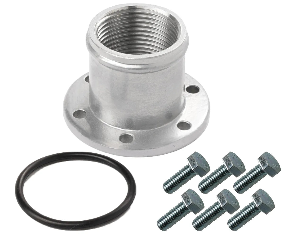 DC8304 - EWP® Alloy Flange Adapter: 38mm (1 1/2") Straight Hose Barb With Female -16AN ORB
