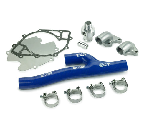 DC8630 - Ford Big Block EWP® Block Adapter - Blue Hose