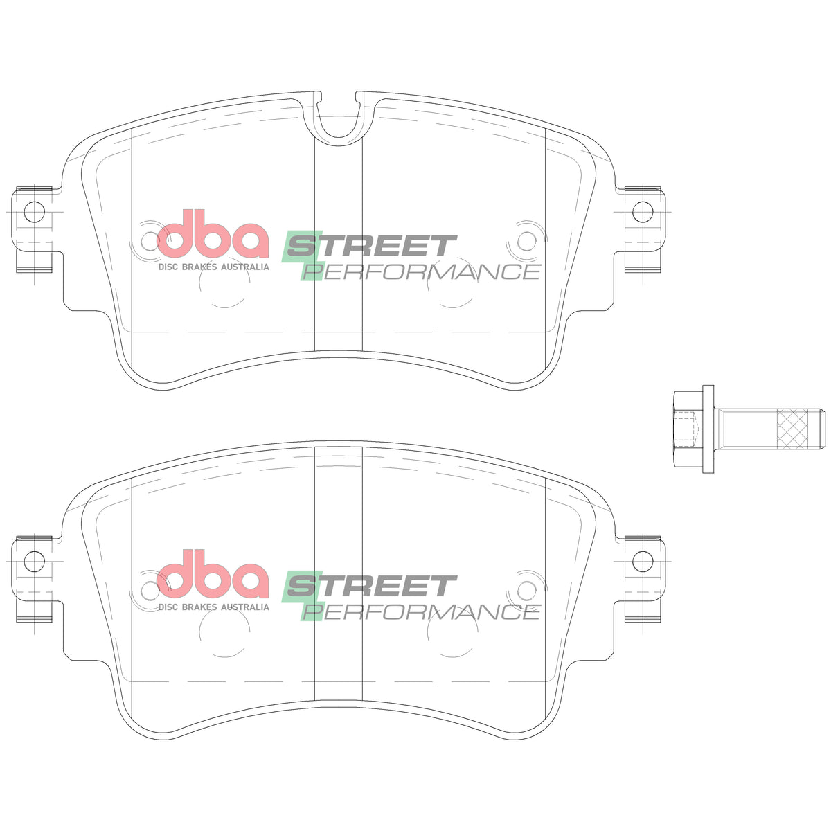 DBA2847S-15032SP Brake Kit - Street Series T2 Slotted & Street Performance Brake Pads (2x DBA2847S + DB15032SP)