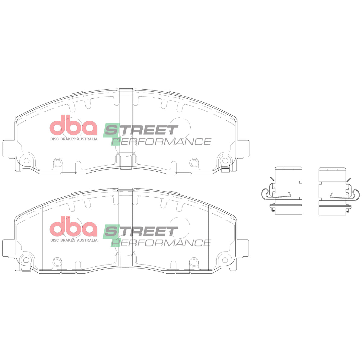 DBA3212S-15038SP Brake Kit - Street Series T2 Slotted & Street Performance Brake Pads (2x DBA3212S + DB15038SP)
