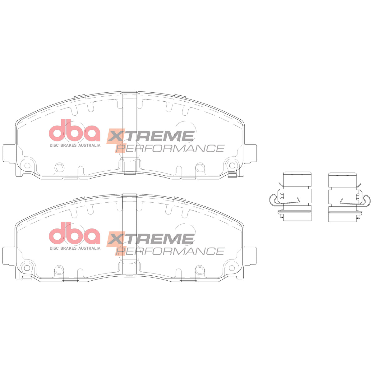 DBA43212S-15038XP Brake Kit - 4000 Series T3 Slotted & Xtreme Performance Brake Pads (2x DBA43212S + 15038XP)