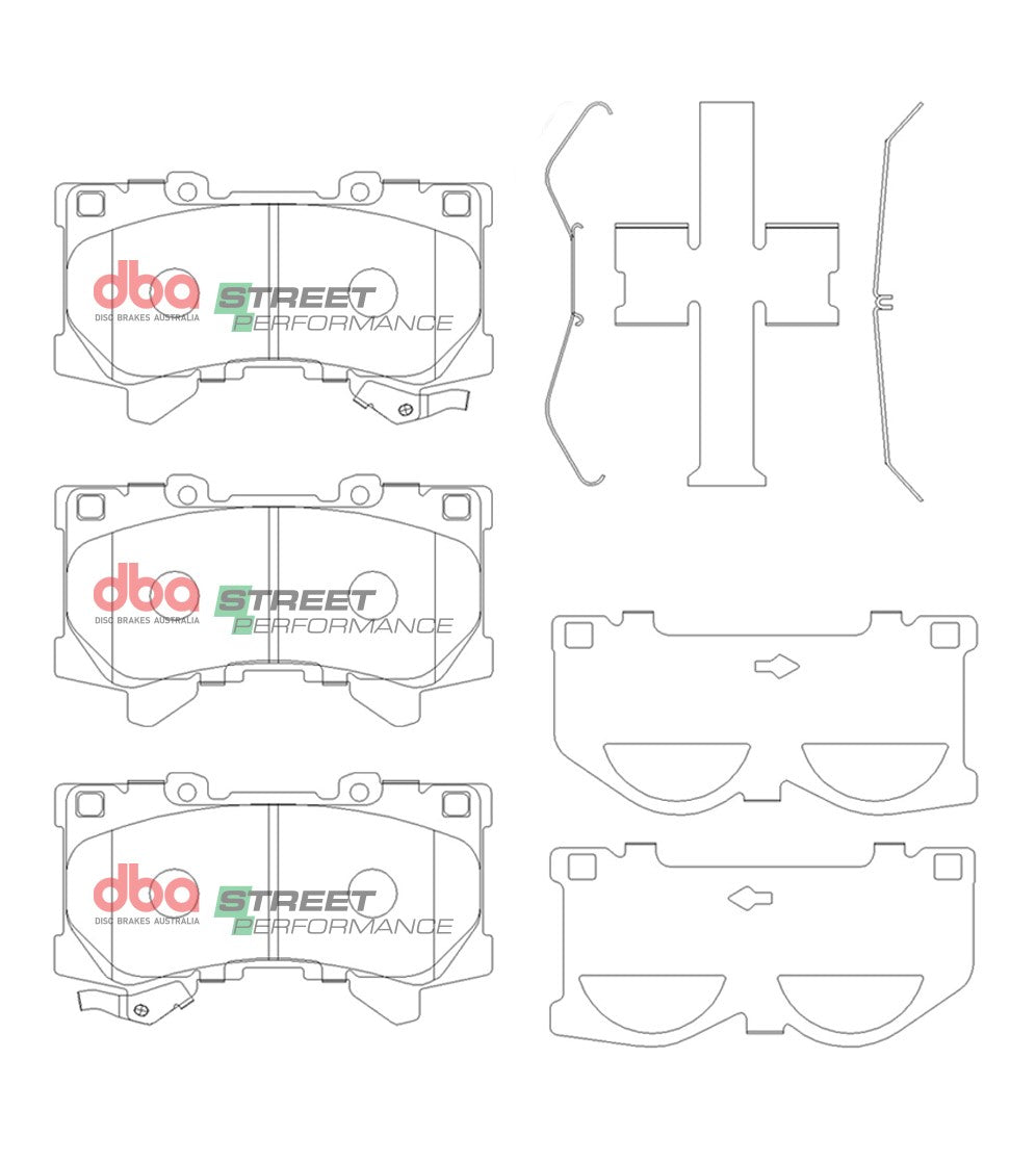 DBA3770S-15077SP Brake Kit - Street Series T2 Slotted & Street Performance Brake Pads (2x DBA3770S + DB15077SP)