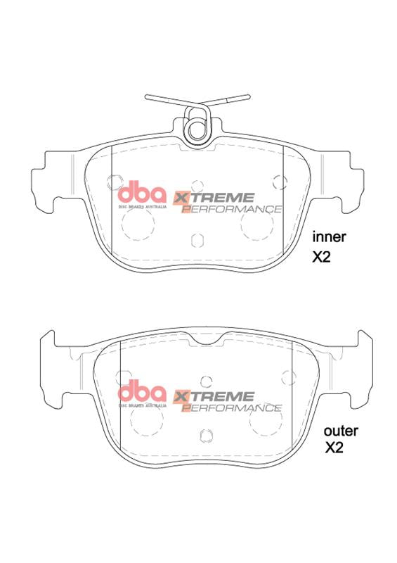 DBA42809S-15092XP Brake Kit - 4000 Series T3 Slotted & Xtreme Performance Brake Pads (2x DBA42809S + DB15092XP)