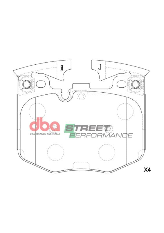 DBA3417S-15107SP Brake Kit - Street Series T2 Slotted & Street Performance Brake Pads (2x DBA3417S + DB15107SP)