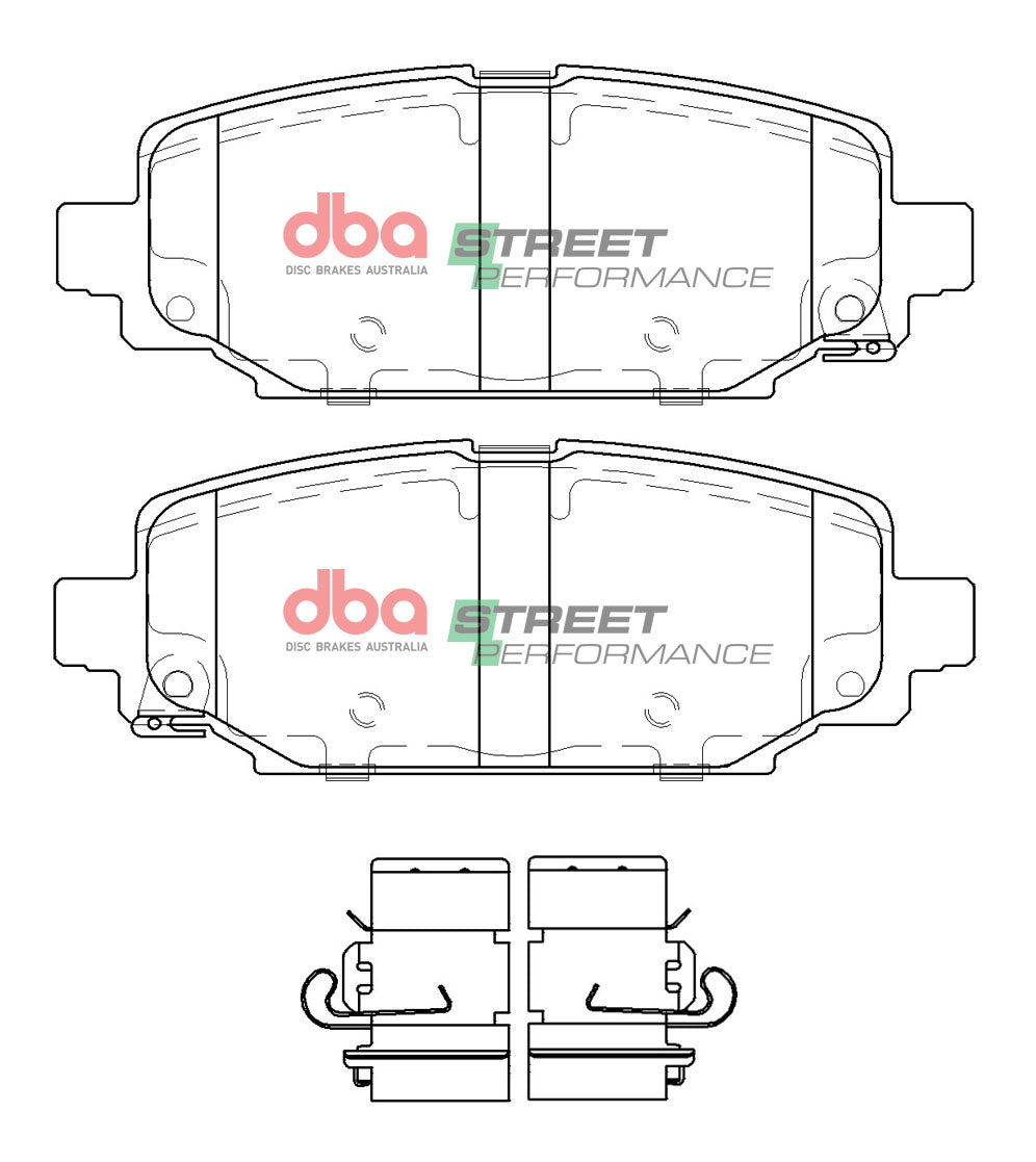 DBA3207S-15125SP Brake Kit - Street Series T2 Slotted & Street Performance Brake Pads (2x DBA3207S + DB15125SP)
