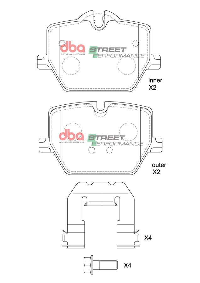 DBA3419S-15189SP Brake Kit - Street Series T2 Slotted & Street Performance Brake Pads (2x DBA3419S + DB15189SP)