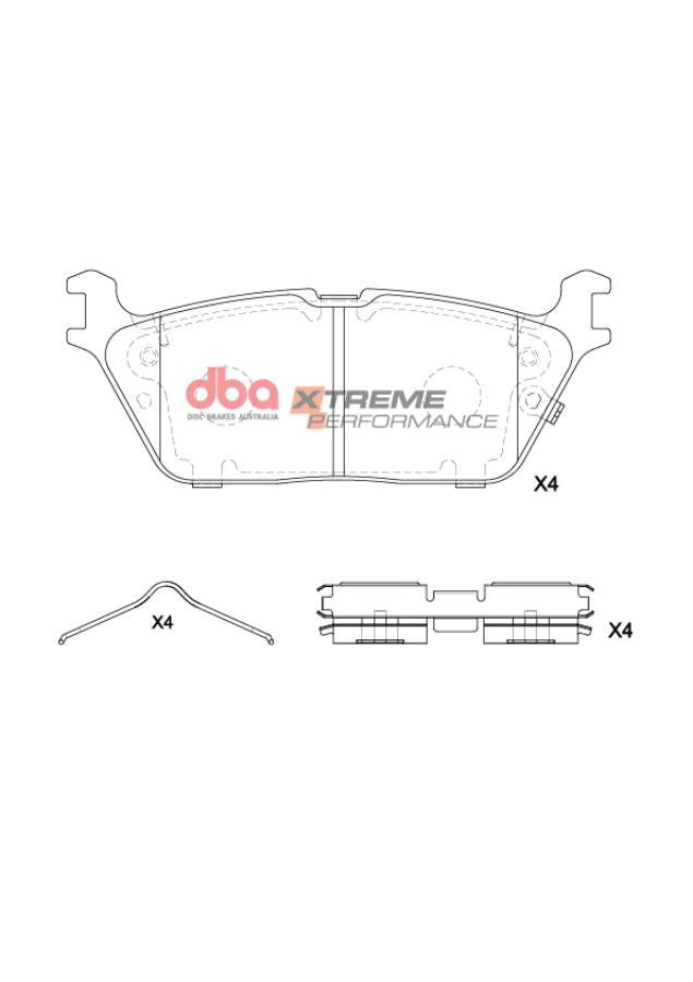 DBA43247S-15196XP Brake Kit - 4000 Series T3 Slotted & Xtreme Performance Brake Pads (2x DBA43247S+ DB15196XP)