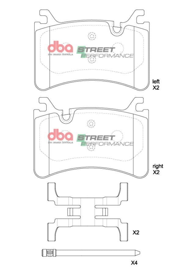 DB15215SP Brake Pads Street Performance | Rear Axle