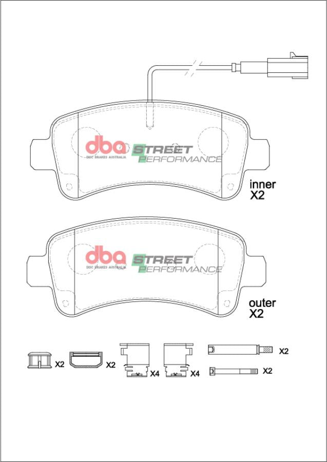 DB15221SP Brake Pads Street Performance | Rear Axle