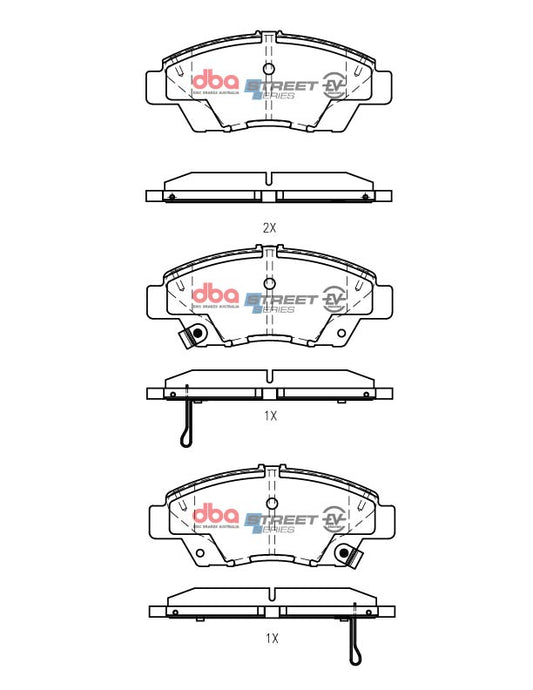 DB1991SSEV Honda Civic Hybrid 2006 On Fit Hybrid / Insight Hybrid  / CRZ Hybrid 2010 on / Jazz Hybrid 2013 On F] – Front